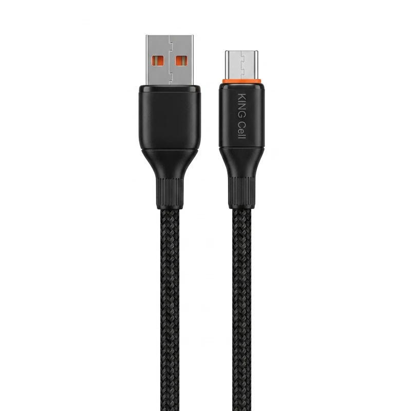کابل شارژ کنفی آندرویدی Type-C مدل فست شارژ 5 آمپر کینگ سل KC-12