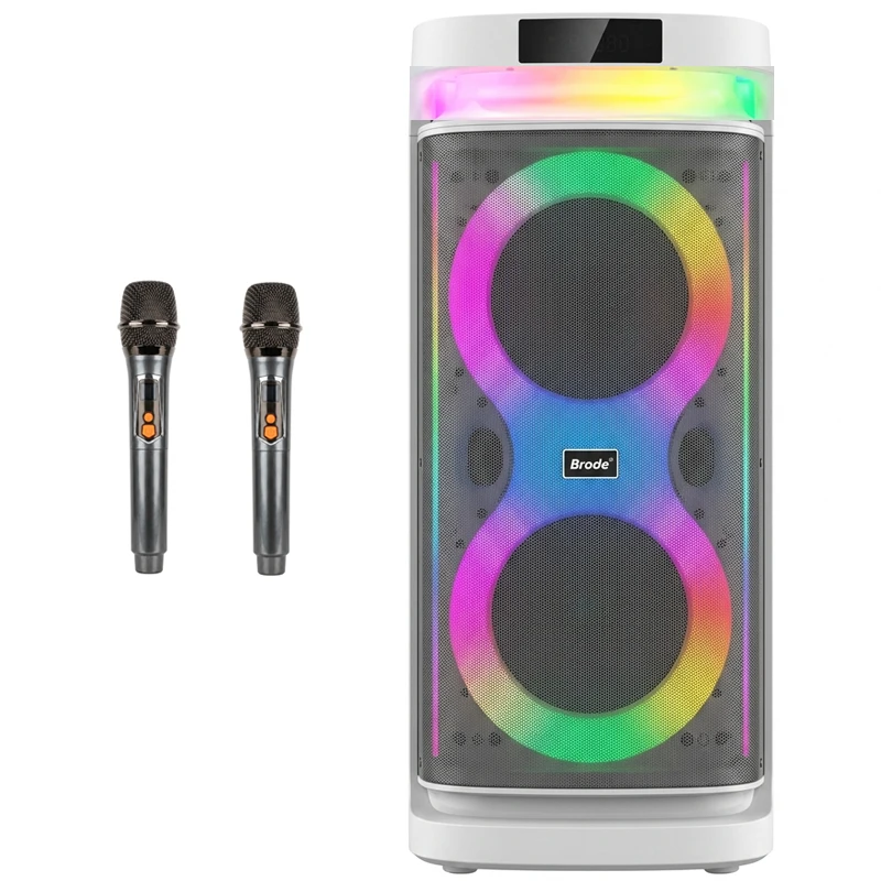 اسپیکر پارتی باکس قابل حمل به همراه دو میکروفن مدل Brodu BTS-2407