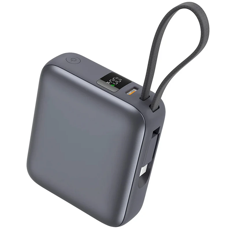 پاوربانک 10.000Mah با توان 35W PD به همراه کابل USB-C مدل QCY PB10C (نسخه اورجینال + گارانتی شرکتی)