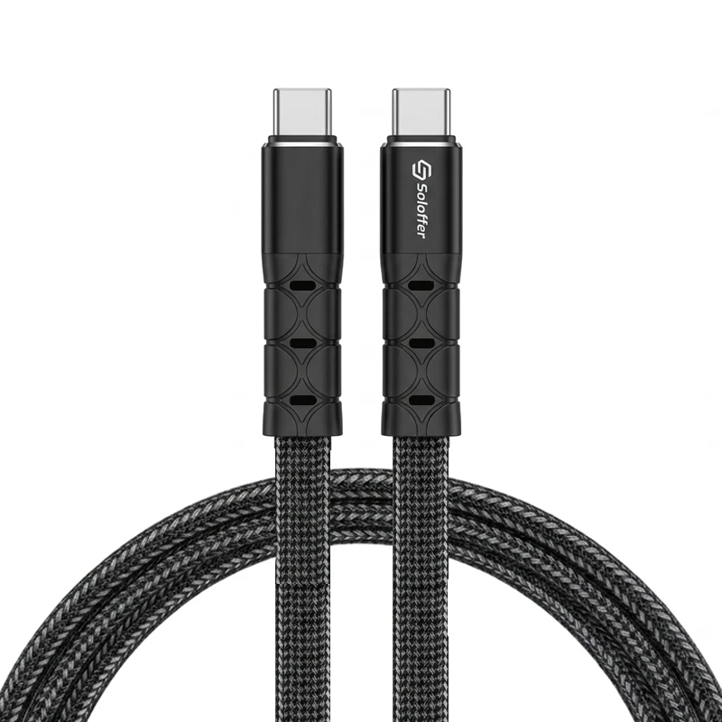 کابل کنفی سیم فلت USB-C 65W فست شارژ Soloffer CC-66 (اورجینال+گارانتی)