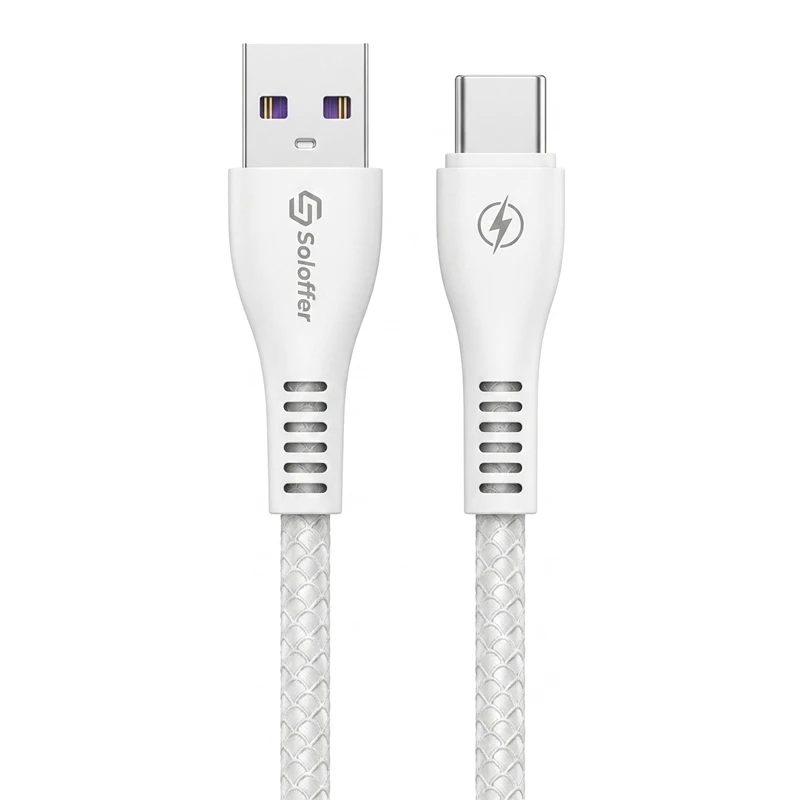 کابل سیلیکونی 5A فست شارژ Type-C مدل Soloffer X2 (اورجینال+گارانتی)