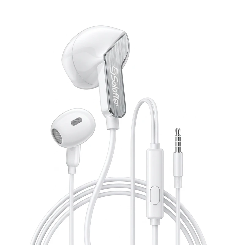 هندزفری مکالمه دار سیمی جک 3.5 میلی متر STEREO مدل Soloffer H33 (اورجینال+گارانتی)