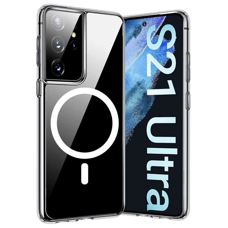 قاب مگ سیف شفاف مناسب برای Samsung Galaxy S21 Ultra (پک سامسونگ استوری)