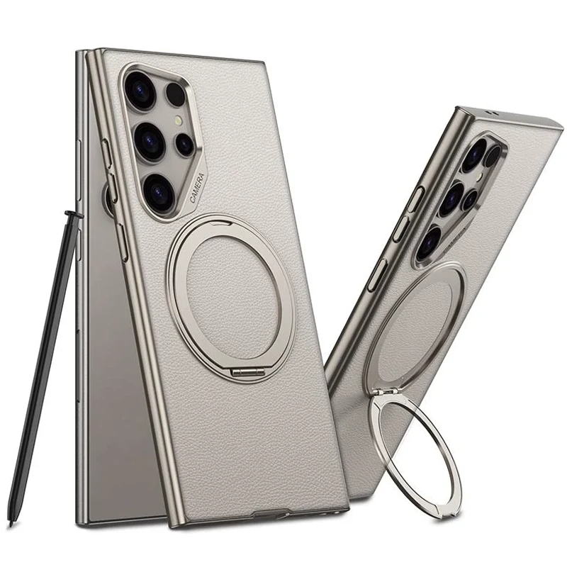 کاور چرمی GKK مدل Magsafe Stand مناسب برای گوشی Samsung Galaxy S24 Ultra