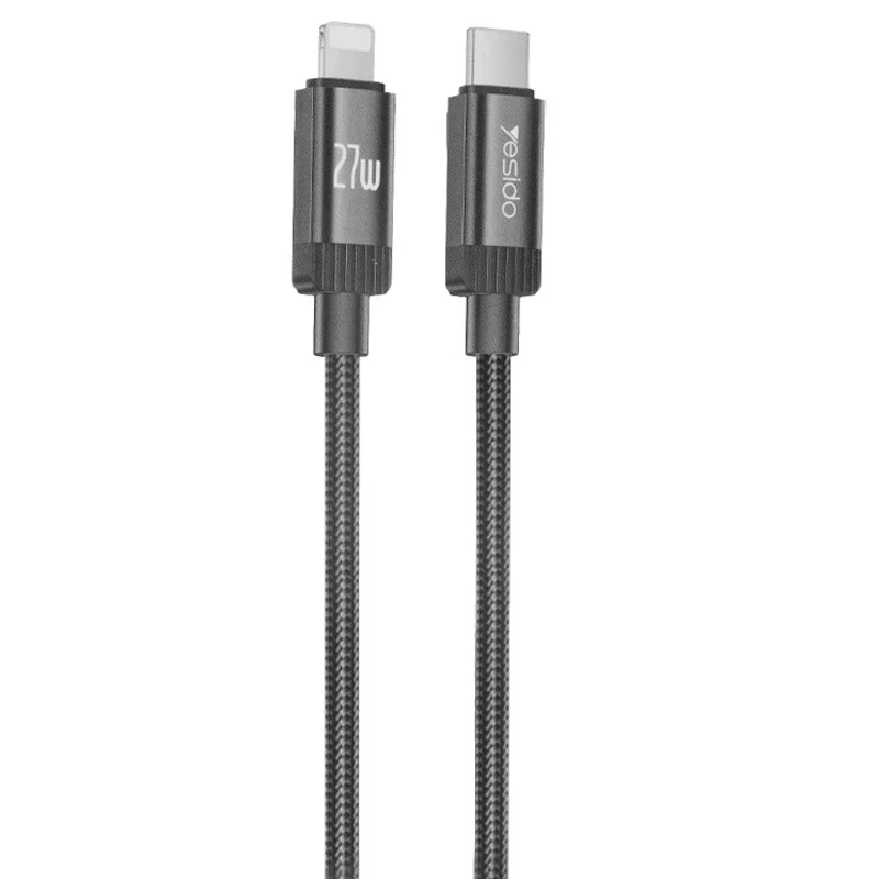 کابل فست شارژر کنفی مدل تایپ سی به لایتنینگ با سرعت 27W مدل Yesido CA204P (100% اورجینال)