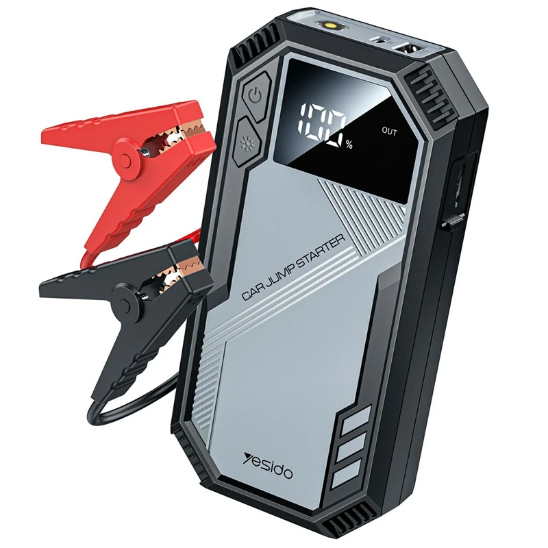 جامپ استارتر و پاوربانک مدل 800A 6000Mah از برند YESIDO VC11 (100% اورجینال)
