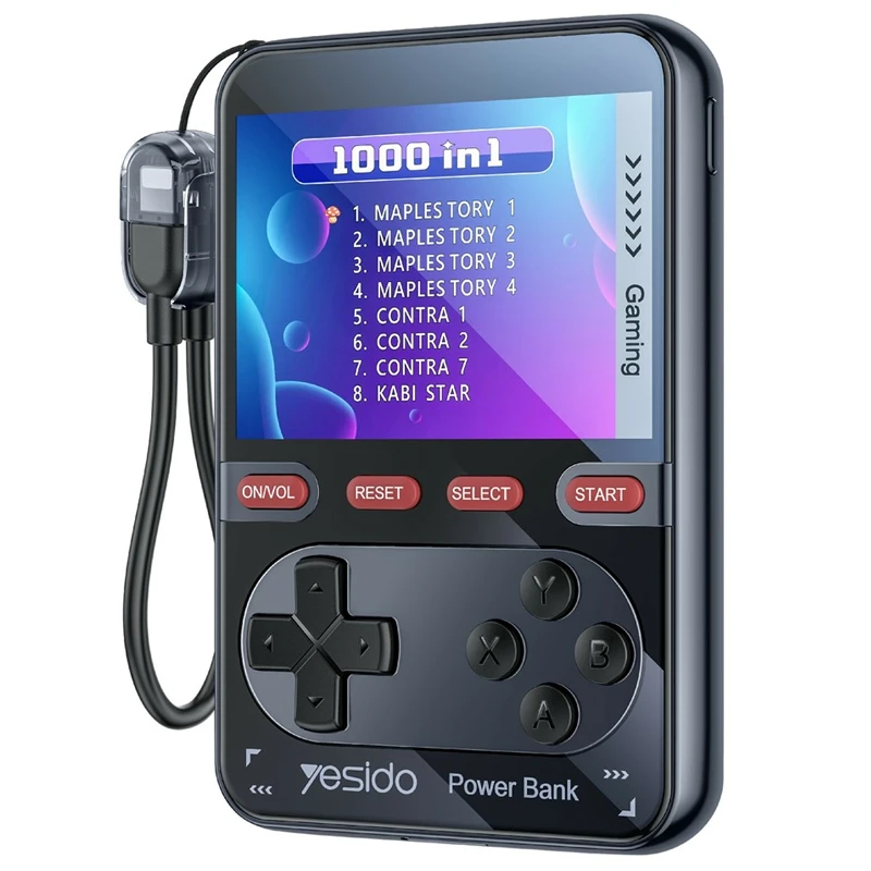 پاوربانک و کنسول گیم به همراه کابل مدل 20W 10.000Mah از برند YESIDO YP87 (100% اورجینال)