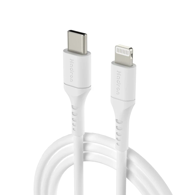 کابل شارژ و انتقال دیتا 3 آمپر گواهی MFI به طول 1 متر Lightning To USB-C از برند Hadron HTC-C-L01 (شرکتی اورجینال+گارانتی)