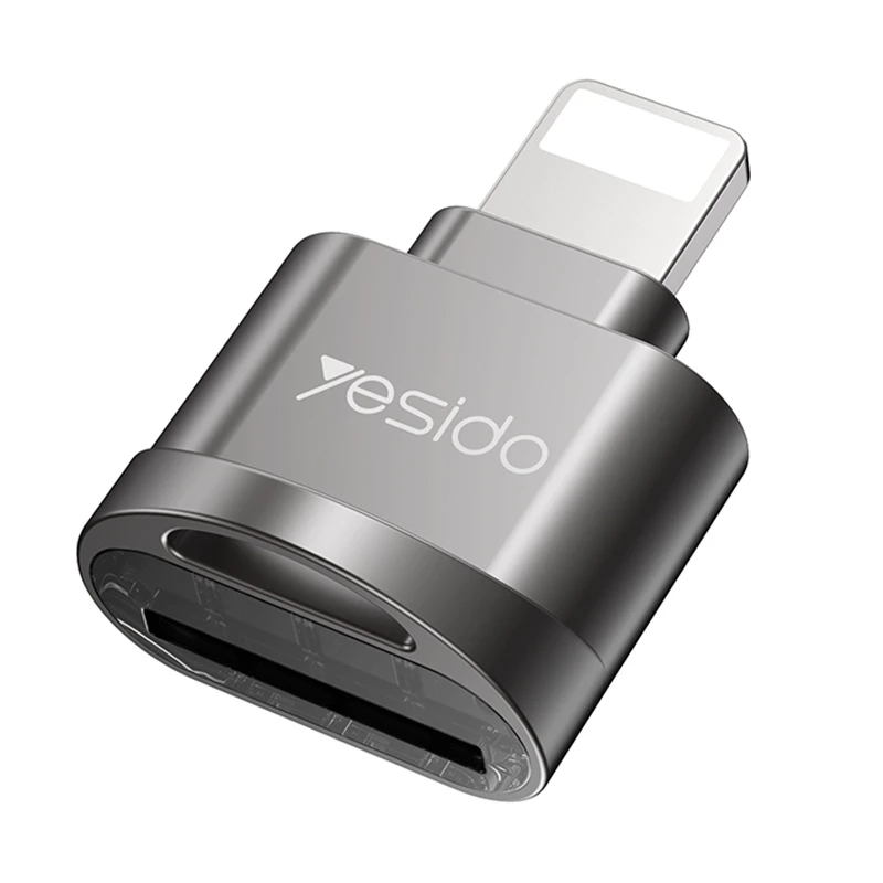 تبدیل و رم ریدر TF Card به Lightning 8 Pin مدل Mini Easy To Carry از برند YESIDO GS18 (100% اورجینال)