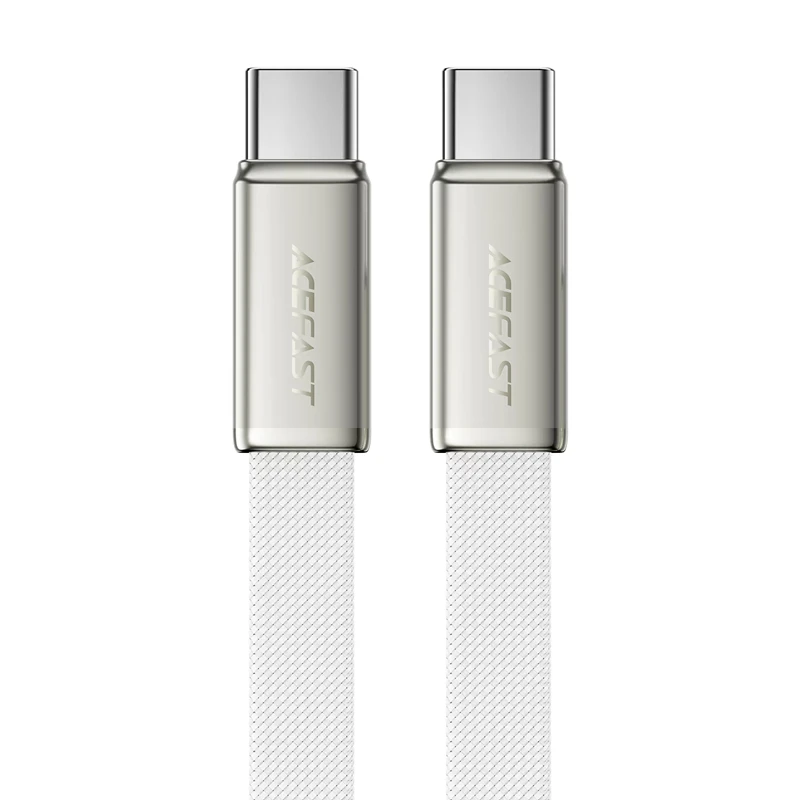 کابل کنفی اتویی فست شارژ USB-C به USB-C به طول 1.2M و توان 60W مدل AceFast C24-03 (نسخه اورجینال + گارانتی شرکتی)