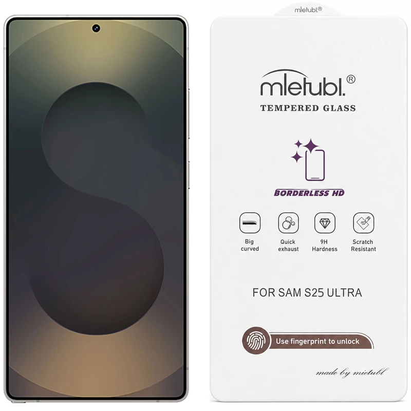 گلس اورجینال گوشی Samsung Galaxy S25 Ultra مدل Mietubl Borderless HD