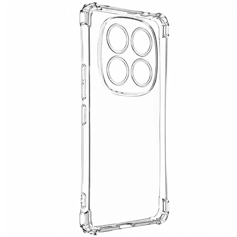 گارد شفاف ایربگ دار برای گوشی Xiaomi Redmi Note 14 Pro 5G / Poco X7 مدل ژله ای محافظ لنزدار