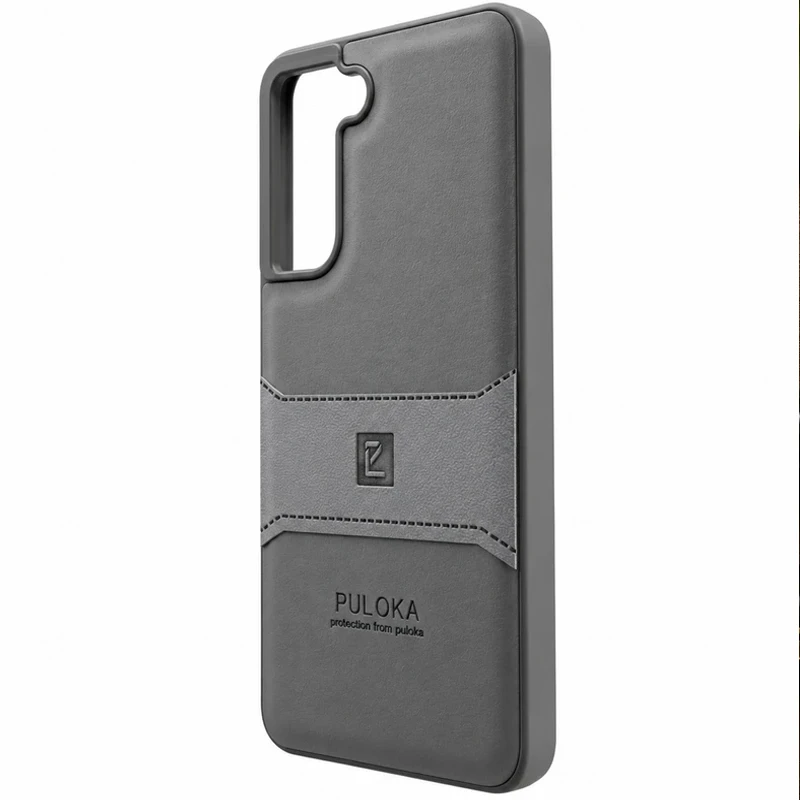 کاور چرمی مدل Puloka Next مناسب برای گوشی Samsung Galaxy S21 FE (خاکستری)