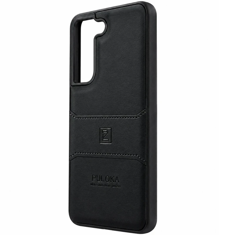 کاور چرمی مدل Puloka Next مناسب برای گوشی Samsung Galaxy S21 FE (مشکی)