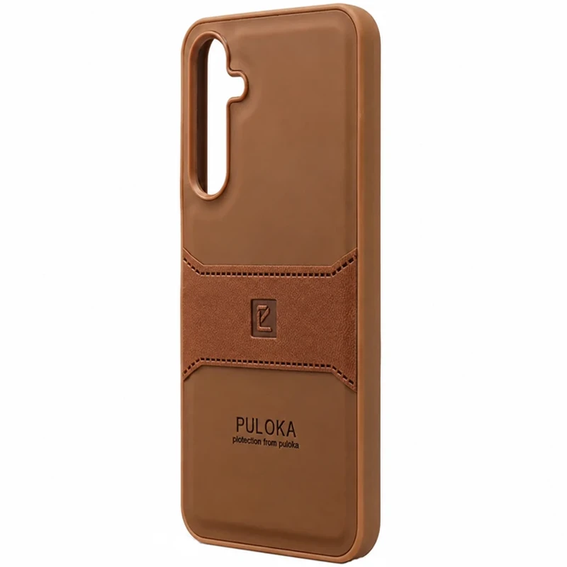 کاور چرمی مدل Puloka Next مناسب برای گوشی Samsung Galaxy A55 (عسلی)