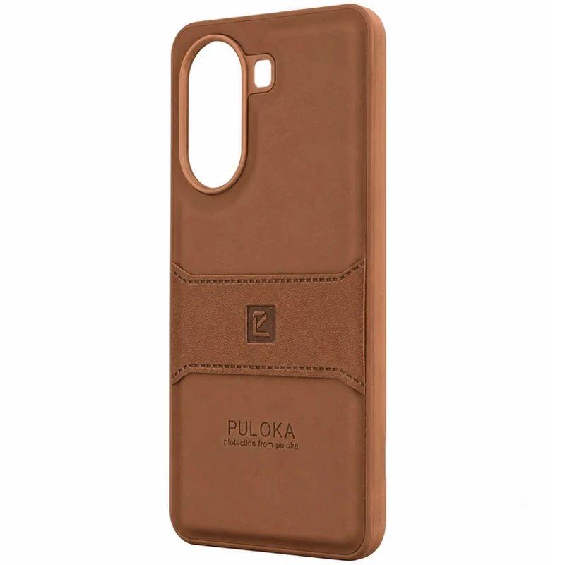 کاور چرمی مدل Puloka Next مناسب برای گوشی Xiaomi Poco X7 Pro (عسلی)