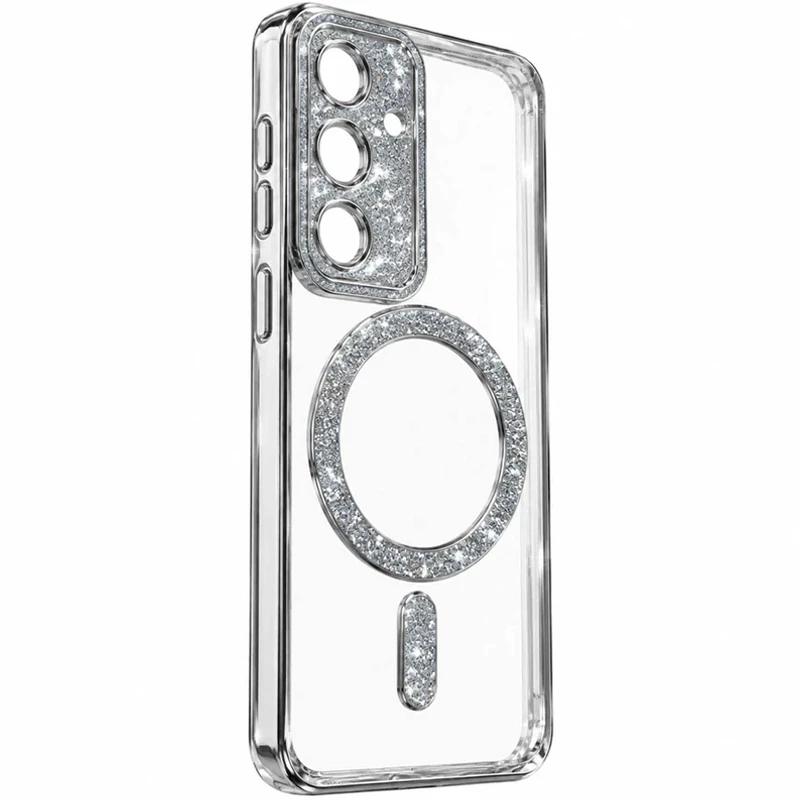 قاب گوشی طرح Swarovski مناسب برای Samsung Galaxy S25 fe (نقره ای)