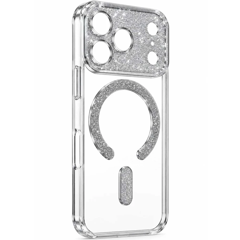 قاب گوشی طرح Swarovski مناسب برای iPhone 17 Pro Max (نقره ای)