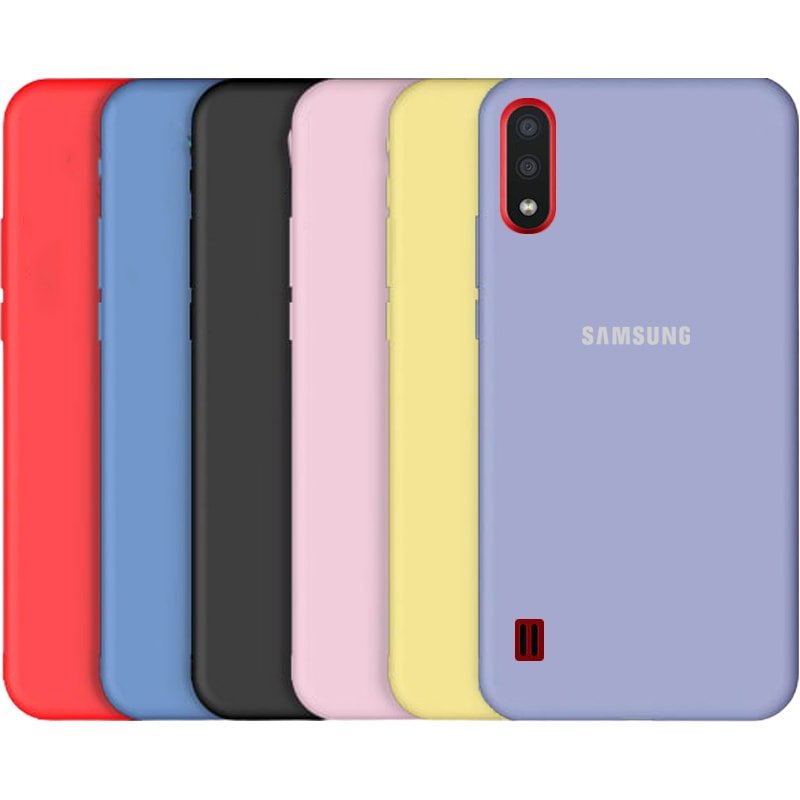 قاب گوشی Samsung Galaxy A01 سیلیکونی اورجینال پاک کنی مدل صددرصد ضد لک ساخت ویتنام