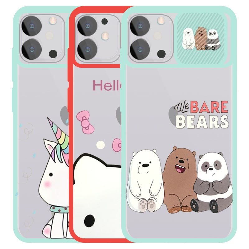 قاب طرحدار دخترانه مناسب برای گوشی IPHONE 12 MINI مدل ماکرو شیلد محافظ لنزدار فانتزی