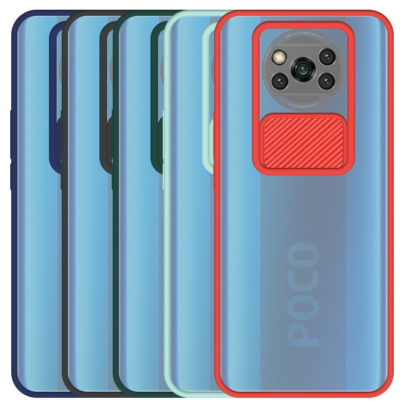 قاب و گارد محافظ مناسب برای گوشی Xiaomi POCO X3 Pro مدل ماکرو شیلد محافظ لنزدار طرح پشت مات