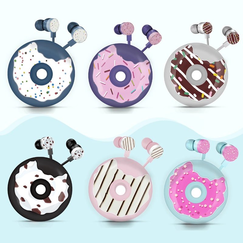 هندزفری عروسکی و فانتزی دخترانه جک 3.5mm میکروفن دار به همراه کیس نگهدارنده مدل کیکا