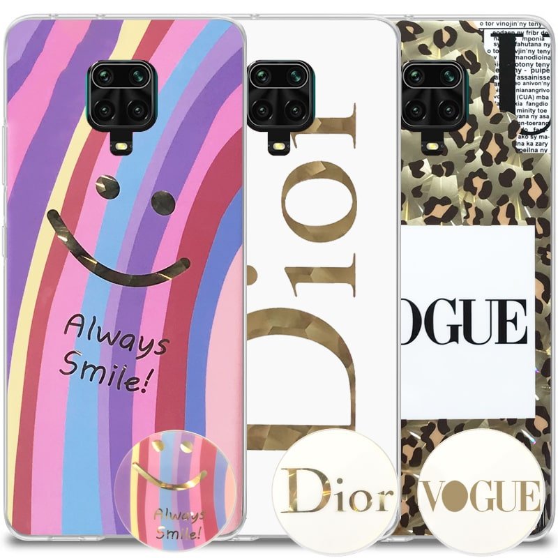 قاب فانتزی گلدلاین مناسب برای گوشی Xiaomi Redmi Note 9S / 9 Pro مدل imd طرحدار دخترانه همراه با پاپ سوکت