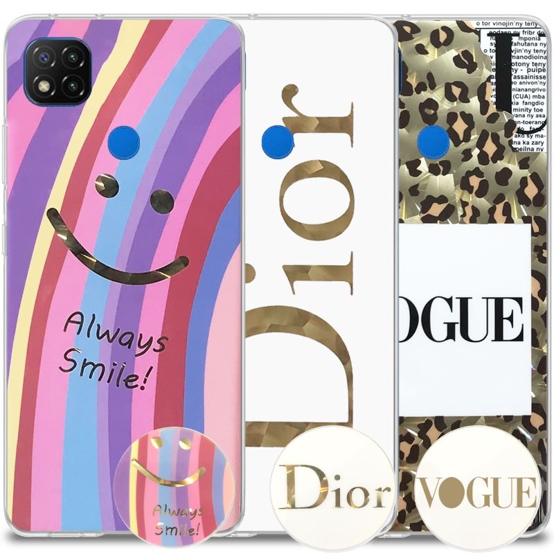 قاب فانتزی گلدلاین مناسب برای گوشی Xiaomi Redmi 9C مدل imd طرحدار دخترانه همراه با پاپ سوکت