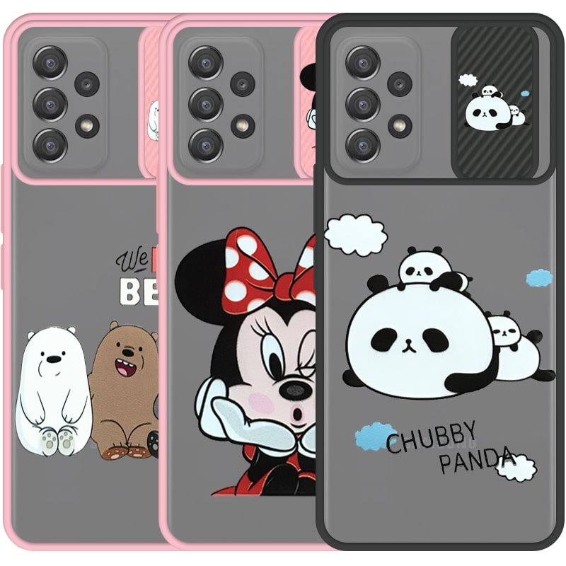 گارد طرحدار دخترانه عروسکی برای گوشی Samsung Galaxy A52 4G/5G/S مدل ماکرو شیلد محافظ لنزدار فانتزی