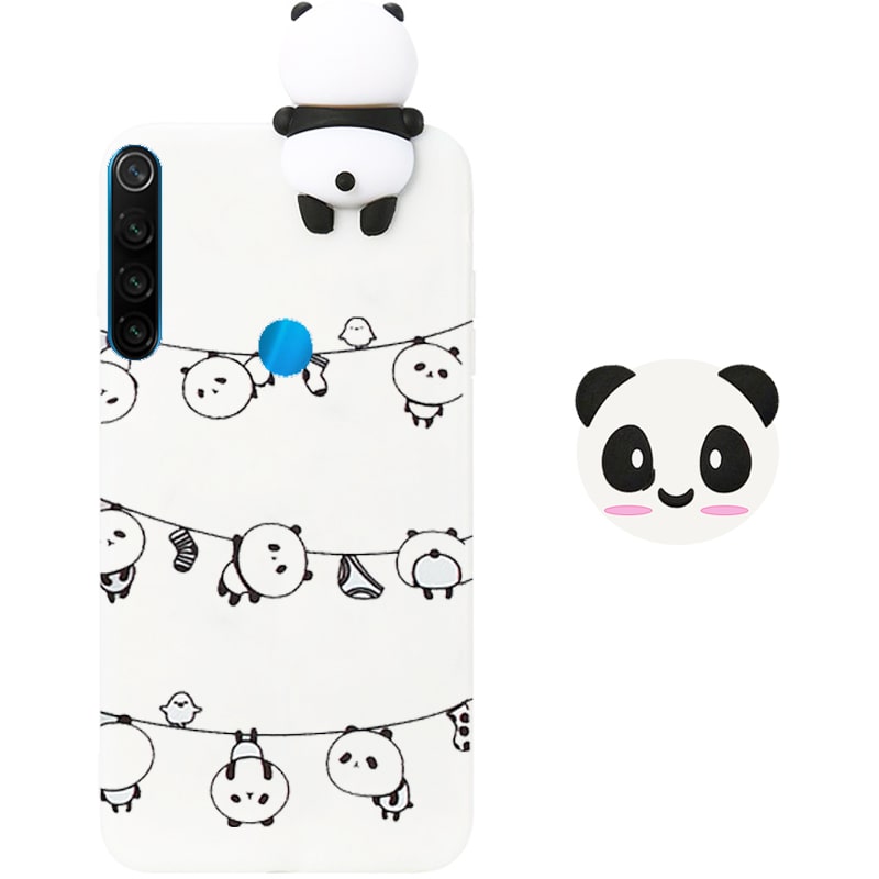 قاب فانتزی عروسکی پاندا رختی Panda Case مناسب برای گوشی Xiaomi Redmi Note 8 مدل نیمه شفاف سه بعدی