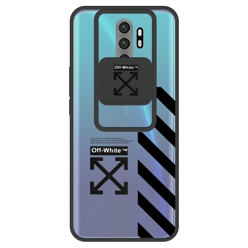 قاب طرحدار پسرانه مناسب برای گوشی Xiaomi Redmi Note 8 Pro مدل ماکرو شیلد محافظ لنزدار سبک بوتیک مدل آف وایت OFF WHITE