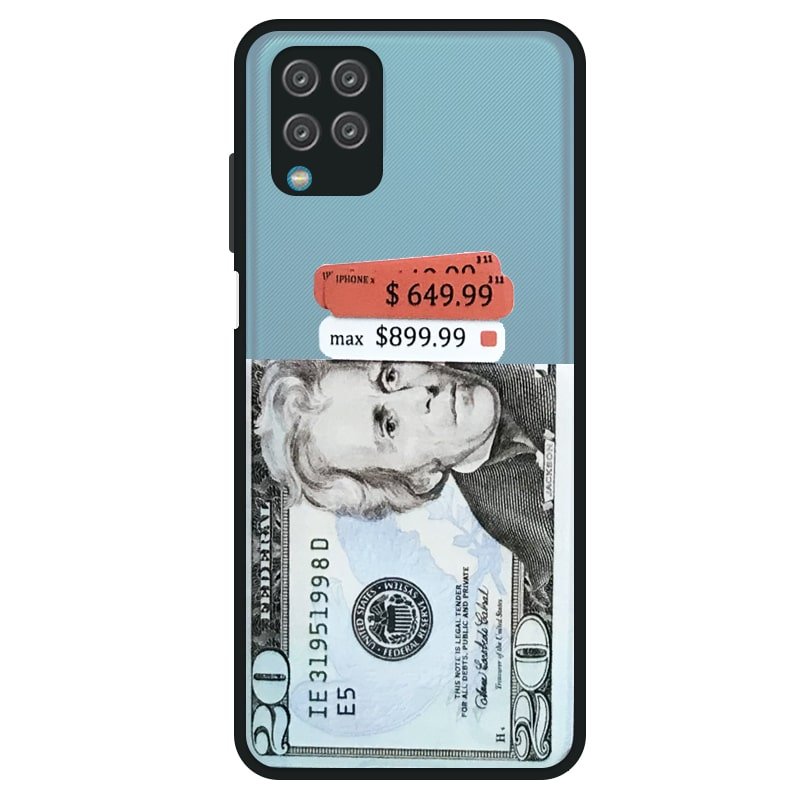 قاب هیبریدی پسرانه طرح بیست دلاری مناسب برای گوشی Samsung Galaxy A12 / M12 مدل پشت مات محافظ لنزدار مجهز به کپسولی ضربه گیر Hybrid Case Fantasy 20 Dollar