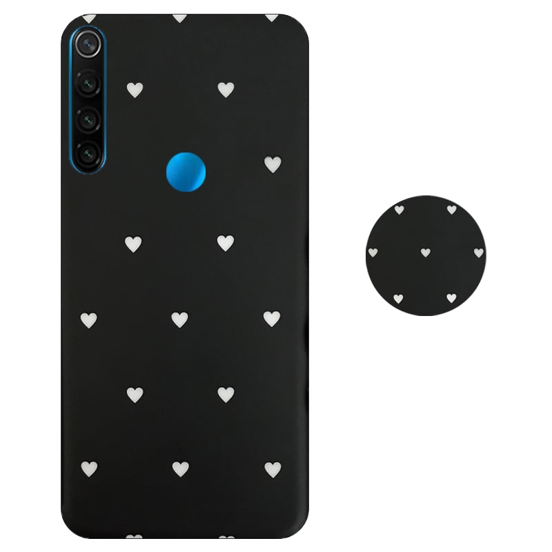 قاب گوشی Xiaomi Redmi Note 8 مدل آی ام دی لاولی طرح قلب مشکی به همراه پاپ سوکت