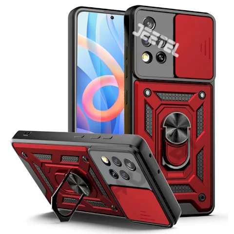 قاب کشویی بتمنی مدل آهنربایی هولدردار برای گوشی Xiaomi Poco M4 Pro 5G طرح اسلاید آرمور