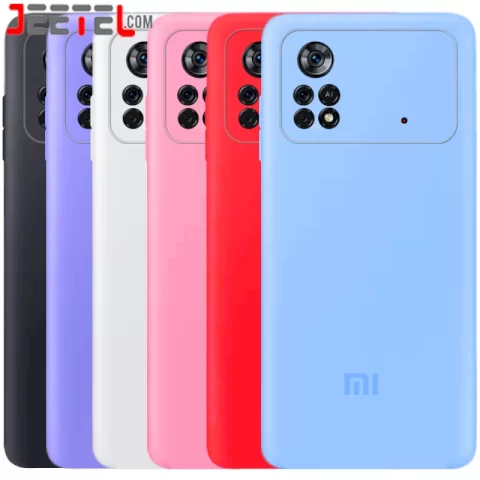 کاور سیلیکونی تک رنگ اورجینال Xiaomi Poco M4 Pro 4G مدل پاک کنی اصل (متریال ویتنام)