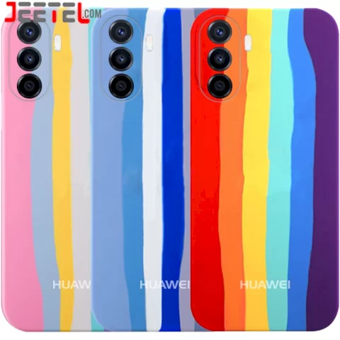 قاب سیلیکونی گوشی هوآوی Huawei Nova Y70 مدل رنگین کمانی (ویتنامی اصل)