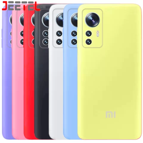 کاور سیلیکونی تک رنگ اورجینال Xiaomi 12 Pro مدل پاک کنی اصل