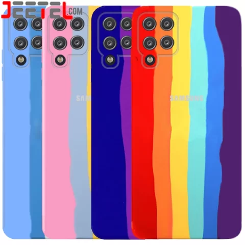 قاب سیلیکونی رنگین کمانی گوشی Samsung Galaxy M33 5G مدل زیر بسته محافظ لنزدار (ویتنامی اورجینال)