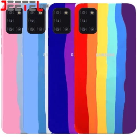 قاب سیلیکونی گوشی سامسونگ Samsung Galaxy A31 مدل رنگین کمانی (ویتنامی اصل)