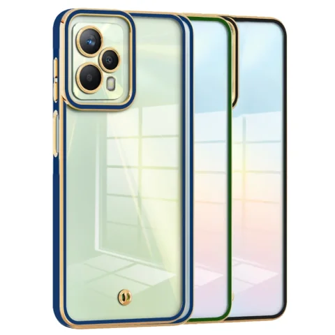 قاب اورجینال الکتروپلیتینگ Xiaomi Poco X4 GT مدل دور طلایی پشت شفاف