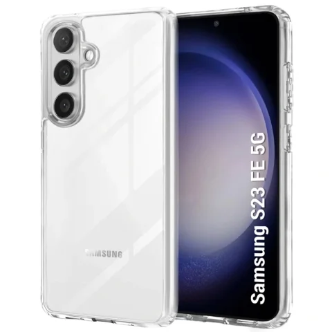 کاور شفاف اورجینال برای گوشی Samsung Galaxy S23 FE مدل دکمه فلزی از برند Berlia