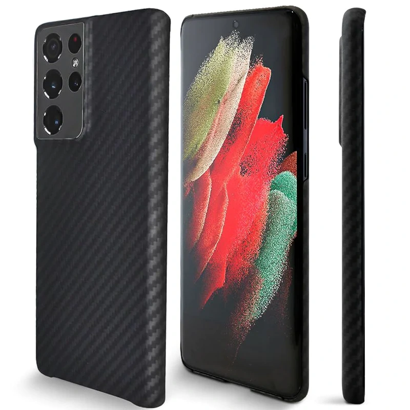 قاب فیبر کربن گوشی Samsung Galaxy S21 Ultra مدل Skin از برند Berlia