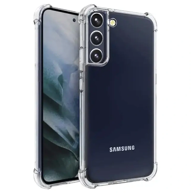 گارد شفاف ایربگ دار برای گوشی Samsung Galaxy S21 مدل ژله ای محافظ لنزدار