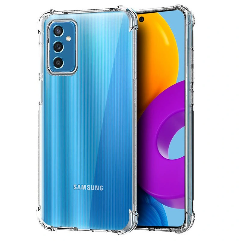گارد شفاف ایربگ دار برای گوشی Samsung Galaxy M52 مدل ژله ای محافظ لنزدار