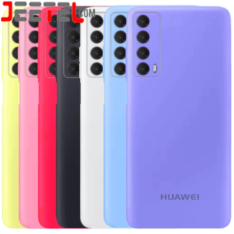 کاور سیلیکونی تک رنگ اورجینال Huawei Y7A  مدل پاک کنی اصل (متریال ویتنام)