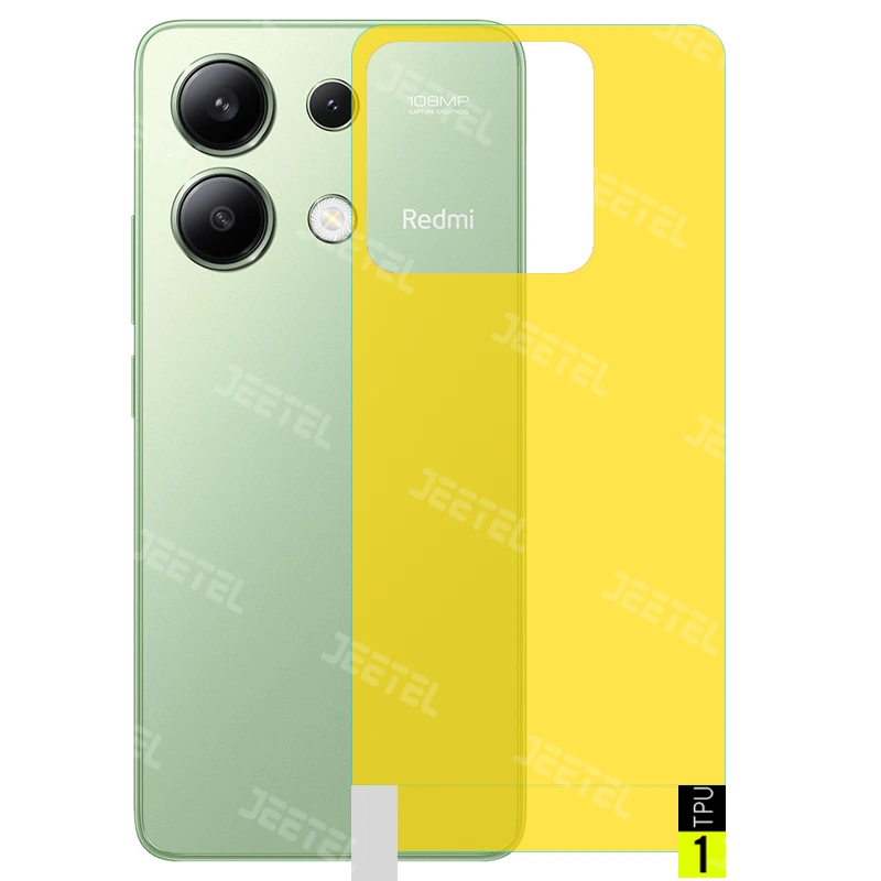 برچسب نانو پشت گوشی Xiaomi Redmi Note 13 4G مدل فول کاور شفاف آنتی شوک