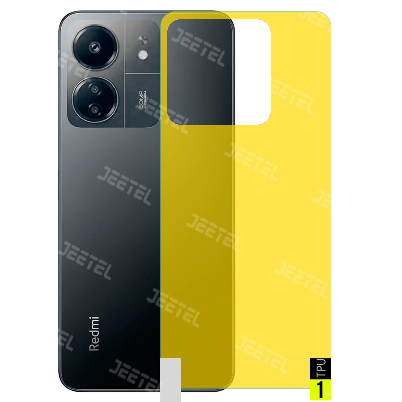 برچسب نانو پشت گوشی Xiaomi Redmi 13C / Poco C65 مدل فول کاور شفاف آنتی شوک