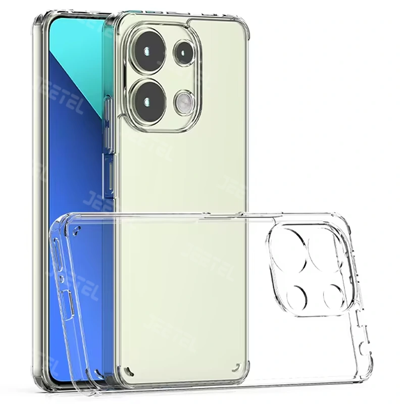 قاب شفاف Xiaomi Redmi Note 13 4G مدل ژله ای محافظ لنزدار