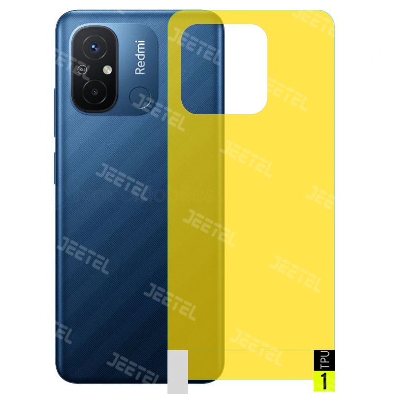 برچسب نانو پشت گوشی Xiaomi Redmi 12C مدل فول کاور شفاف آنتی شوک