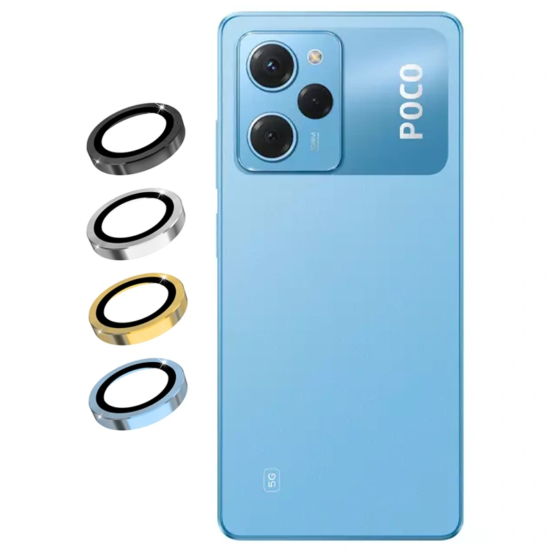 محافظ لنز دوربین Xiaomi Poco X5 Pro رینگی مدل شیشه ای آلومینیومی